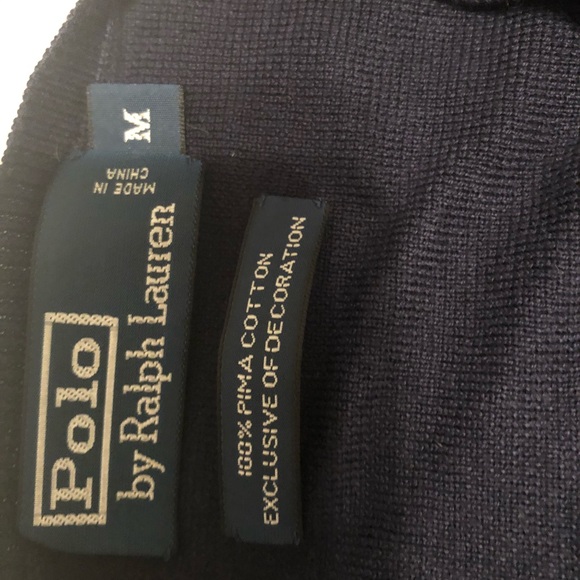 Dark Navy Raulph Lauren V Neck Sweater - Picture 3 of 3